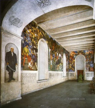 conquista y revolución 1931 comunismo Diego Rivera Pinturas al óleo
